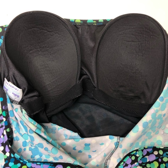 Delta Burke Swimsuit Plus Sz 22W Multicolor Dots Tankini Sarong Retro Colorful - Picture 7 of 9